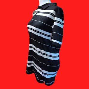 CAMBRIDGE CLASSICS POLO TEE SHIRT SHORT SLEEVE GOLF CASUAL SMALL BLACK AND WHITE